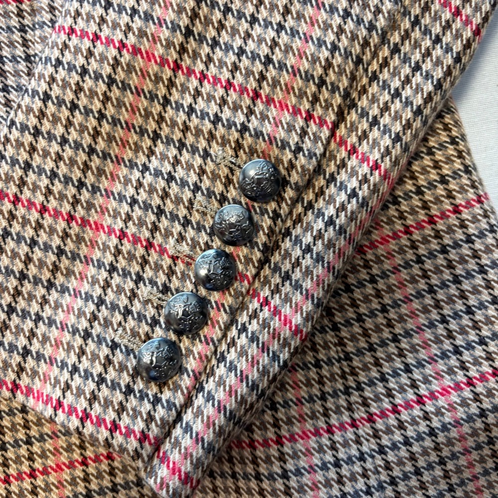 Banana Republic, Blazer, Brown Plaid, 10 Tall, Excellent, MSRP $229 - Picture 9 of 14
